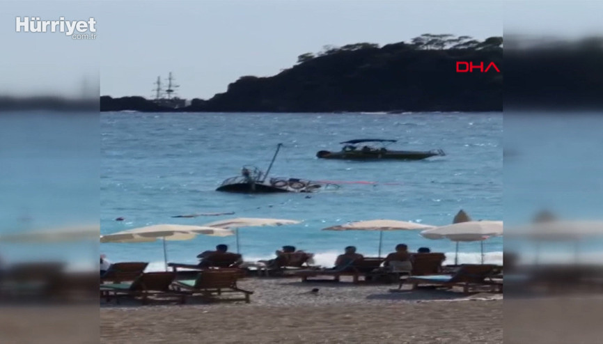 Fethiyede tur teknesi battı