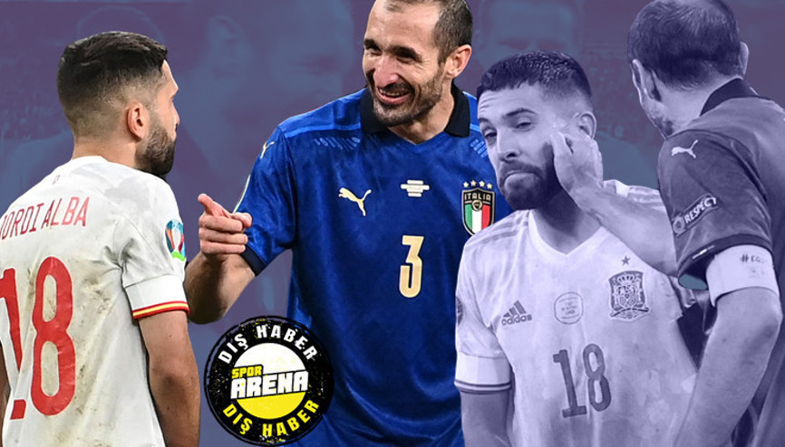 Son dakika: EURO 2020de İtalya - İspanya maçına damga vurdu Chiellininin Albaya yaptığı hareketin nedeni...
