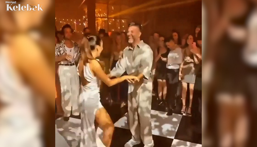 Zeynep Bastık ile Tolga Akışın düğününde renkli anlar