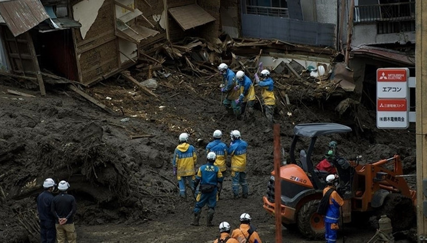 Japonyada heyelan felaketinin üzerinden 7 gün geçti... Kurtarma çalışmaları devam ediyor