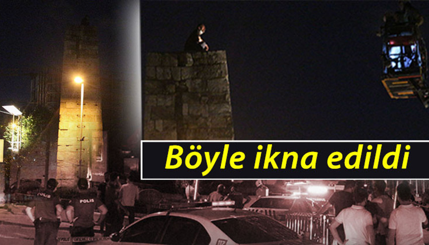 Tarihi su sarnıcına tırmandı, ortalık karıştı