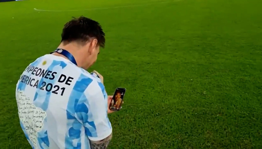 Messi ve ailesi Copa America şampiyonluğunu kutluyor