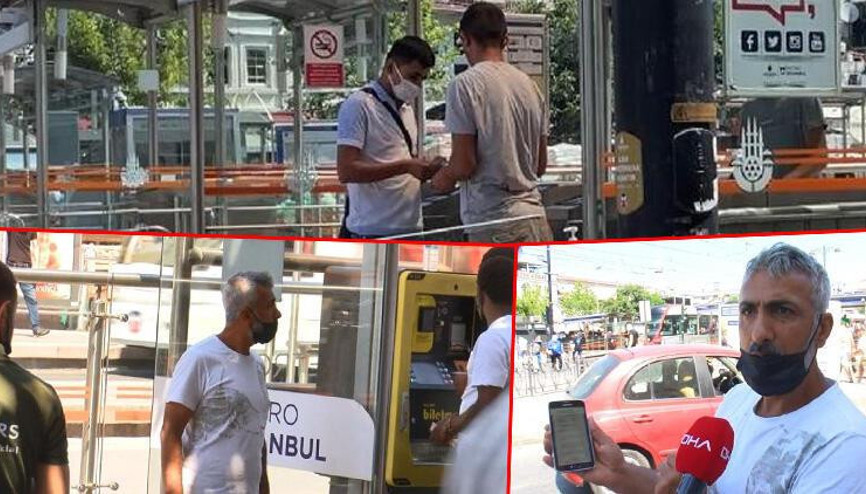 İstanbulda tramvay durağında HES kodu fırsatçılığı İstanbulda tramvay durağında HES kodu fırsatçılığı