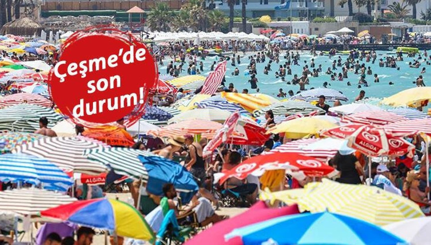 Çeşmede günlük nüfus 1 milyonu aşıyor