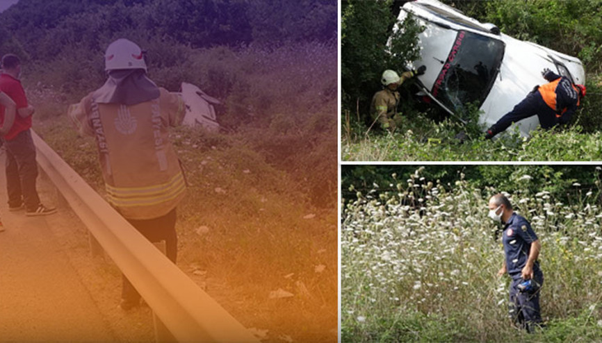 Şile yolunda trafik kazası: Seferber olup yaralı aradılar