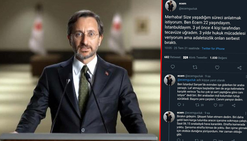 Ecem Güçlükün paylaşımları çok konuşulmuştu... İletişim Başkanı Fahrettin Altun gerçeği açıkladı