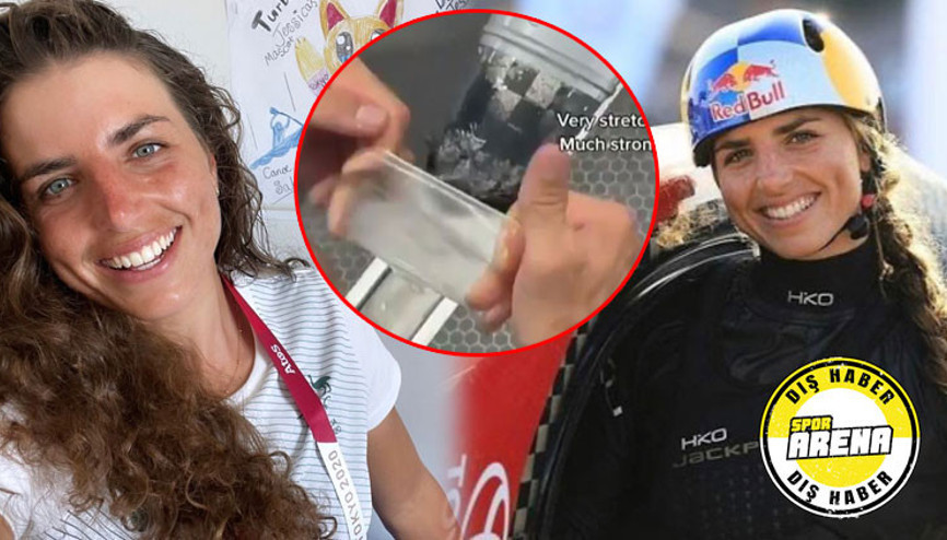 Tokyo 2020de görülmemiş olay Hasar alan kanosunu prezervatifle onardı ve altın madalya kazandı