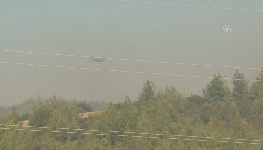 Adana Aladağdaki orman yangınına müdahale ediliyor