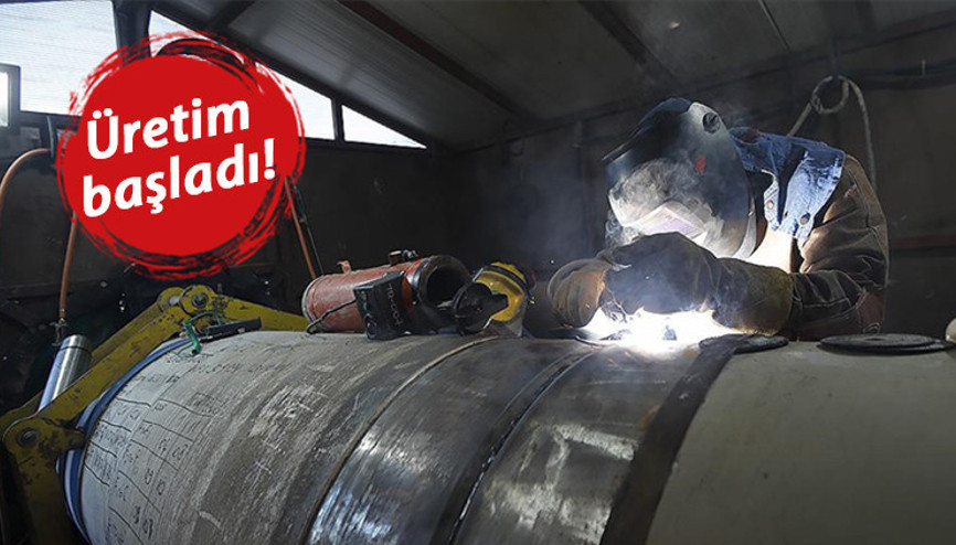Karadenizde kullanılacak doğal gaz borularının üretimine başlandı