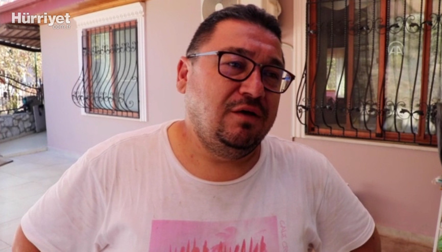 Marmariste evi yanmaktan son anda kurtulan Mesut Akgül, o anları anlattı