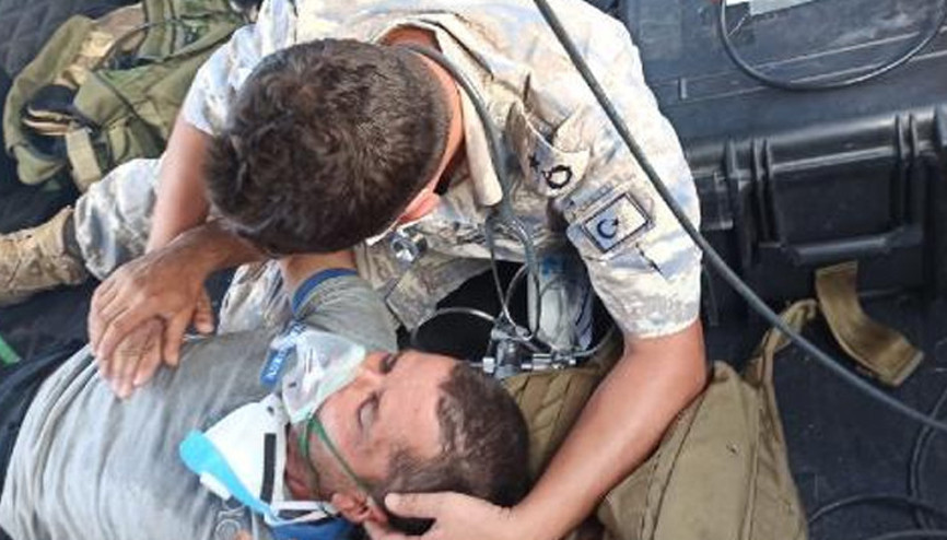 Yangının ortasında mahsur kalan kişiyi Hava Kuvvetleri Komutanlığı kurtardı