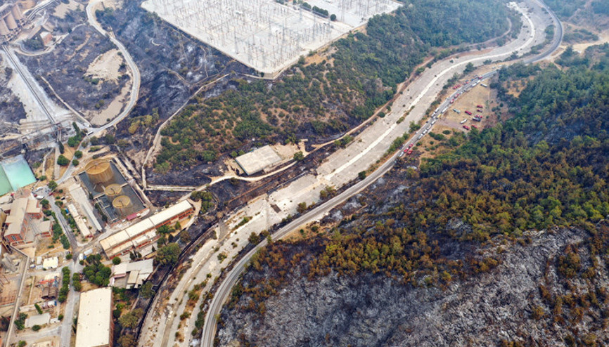 Termik santralindeki yangının ardından...