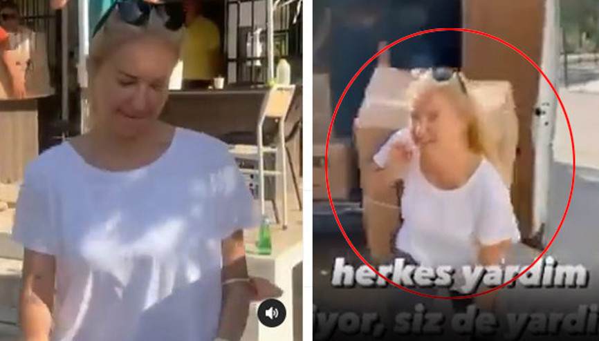 Burcu Esmersoy yangın bölgesine yardıma gitti