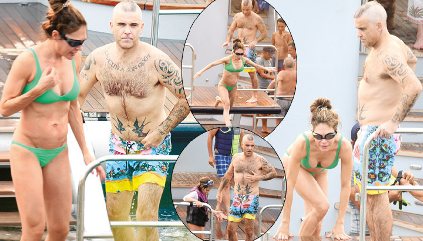 Robbie William ve Türk eşi Ayda Field tatilde Dünyaca ünlü çiftin Datça çıkarması...