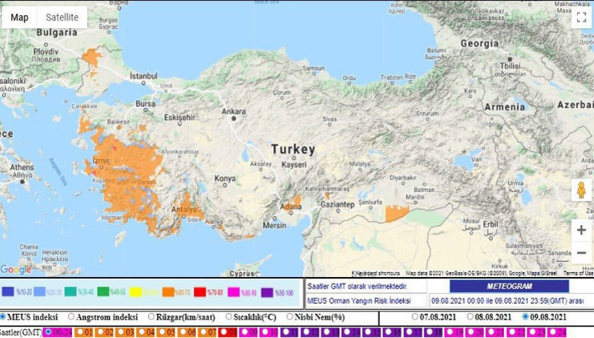 Ege Bölgesi ve Antalya orman yangınları riski açısından bugün ve yarın turuncu kategoride... İzmir Valisi de uyardı
