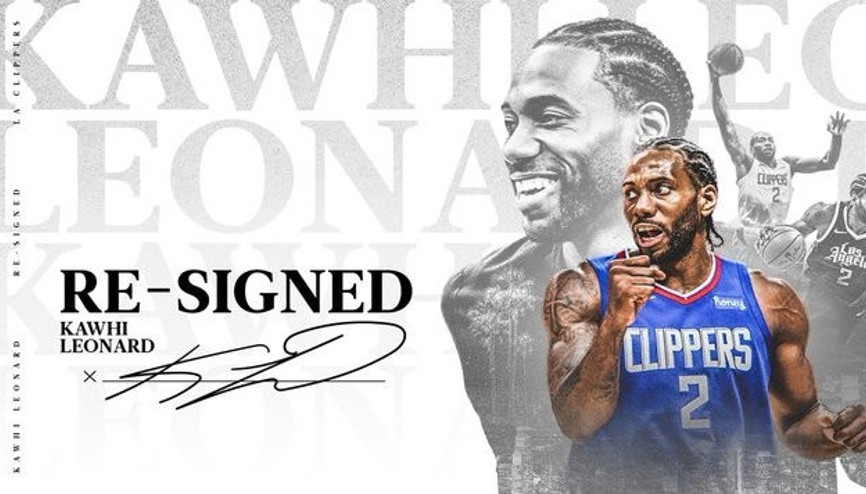 Clippers, Kawhi Leonard ile yeni sözleşme imzaladı 4 yıl için 176,3 milyon dolar...