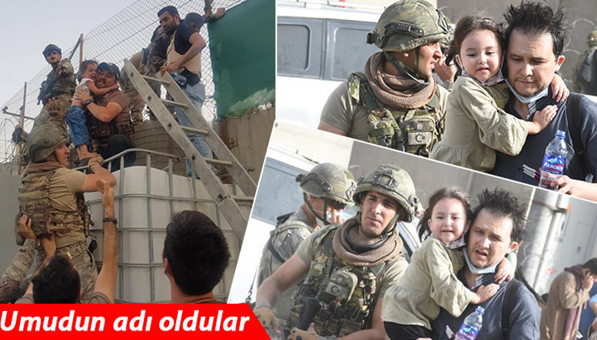 Zor durumda kalanların her zaman yanındalar: Türk askerlerinin Kabil Havaalanındaki görüntüleri dünyaya örnek oluyor