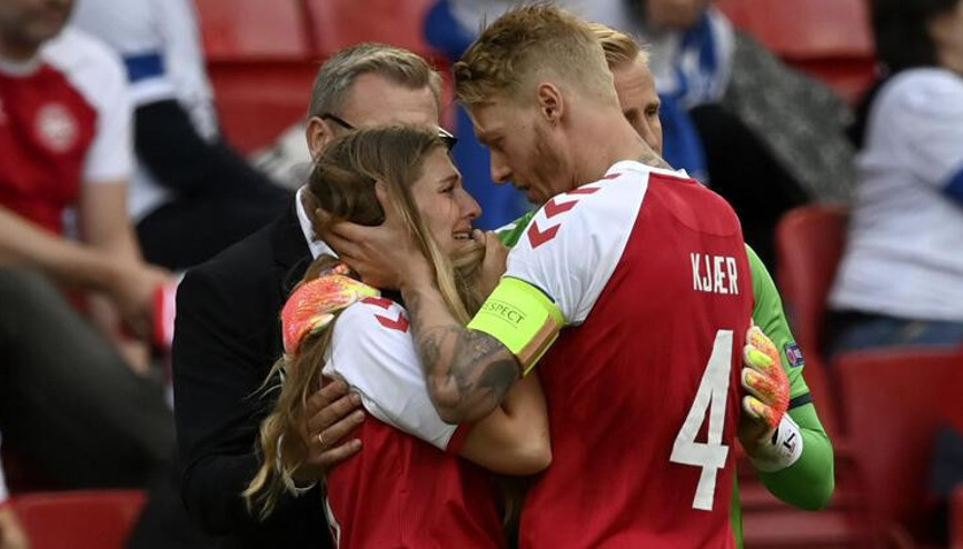 UEFAdan Danimarkalı yıldız Simon Kjaere büyük onur Christian Eriksen...