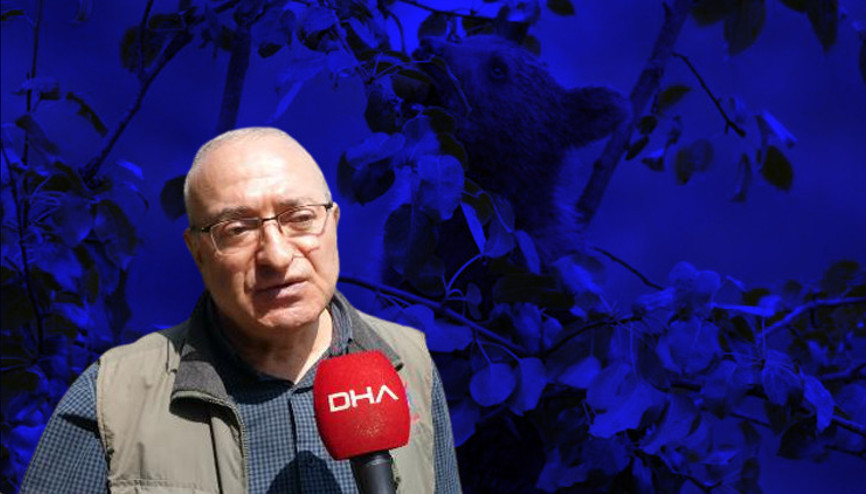 Prof. Dr. Mikdat Kadıoğlunun evine dadanan bozayı ile başı dertte