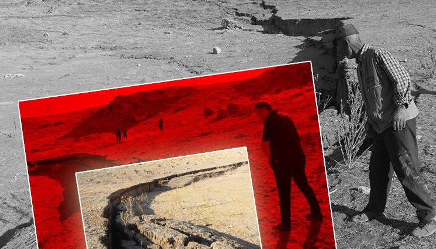 Konyada tedirgin eden görüntü Obruk içinde obruk