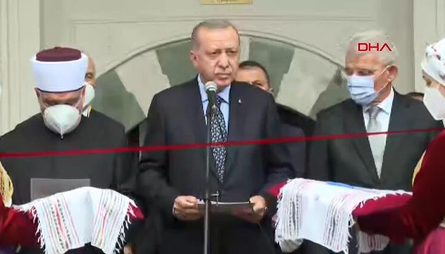Cumhurbaşkanı Erdoğan, restore edilen Başçarşı Camisinin açılışını yaptı Cumhurbaşkanı Erdoğan, restore edilen Başçarşı Camisinin açılışını yaptı