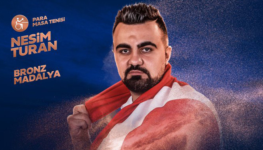 Son Dakika: 2020 Tokyo Paralimpik Oyunlarında masa tenisinde Nesim Turandan bronz madalya