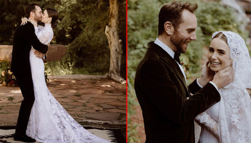Resmen sonsuza kadar birbirimizin olduk Lily Collins ve Charlie McDowell evlendi