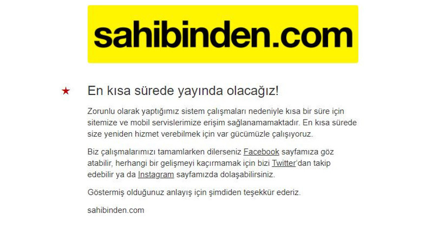 Sahibinden çöktü mü Sahibinden.com neden açılmıyor, neden girilmiyor