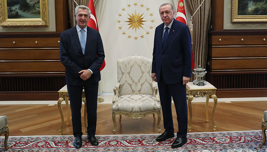 Cumhurbaşkanı Erdoğan, BM Mülteciler Yüksek Komiseri Grandi’yi kabul etti