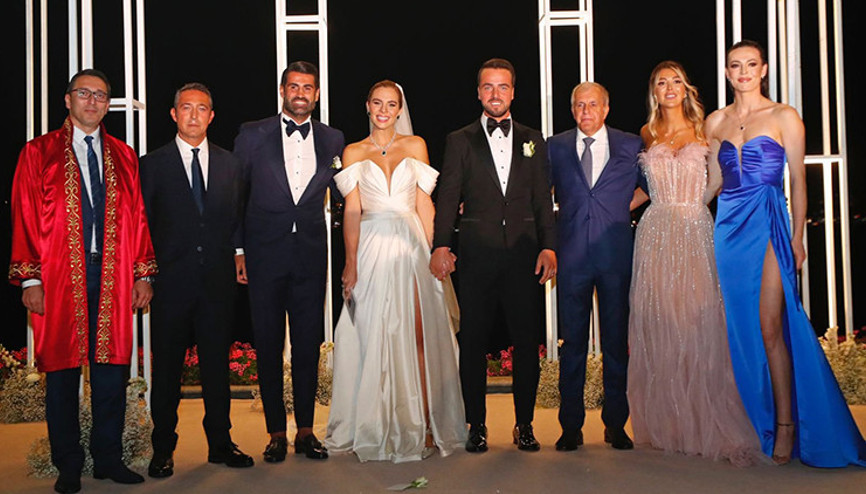 Fenerbahçeli Melih Mahmutoğlu dünyaevine girdi Obradovic, Eda Erdem Dündar, Volkan Demirel...