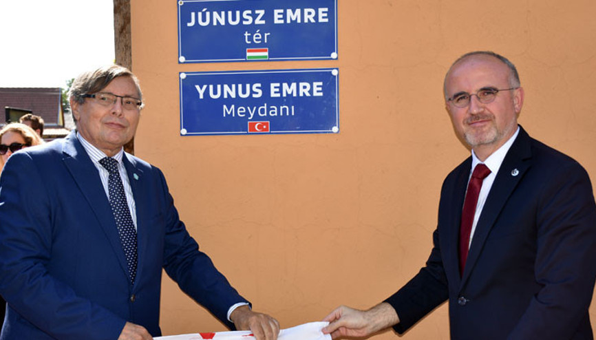 Yunus Emre’nin ismi Macaristan’da bir meydana verildi