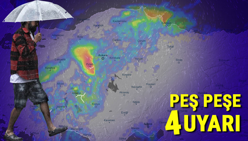 Son dakika... Meteorolojiden peş peşe 4 uyarı Çok sayıda il için sarı alarm Son dakika... Meteorolojiden peş peşe 4 uyarı Çok sayıda il için sarı alarm
