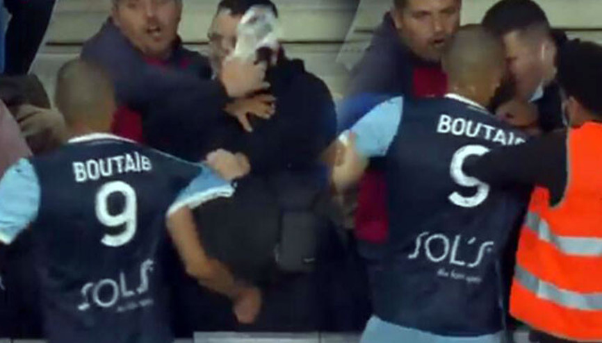 Son dakika - Le Havrede Khalid Boutaib tribündeki taraftarla kavga etti