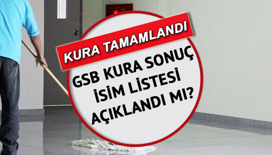 GSB kura sonuçları açıklandı GSB temizlikçi, güvenlik görevlisi alımı kura sonuçları isim listesi GSB kura sonuçları açıklandı GSB temizlikçi, güvenlik görevlisi alımı kura sonuçları isim listesi