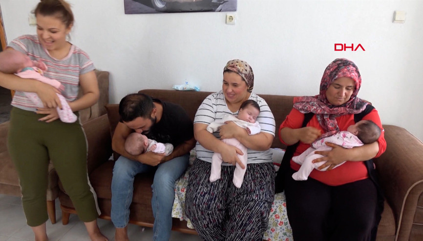 Hamileyken Kovid-19u yendi, dördüz bebeklerine kavuştu