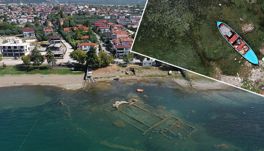 İznik Gölünün bazı bölümlerinde su kıyıdan 30 metre çekildi