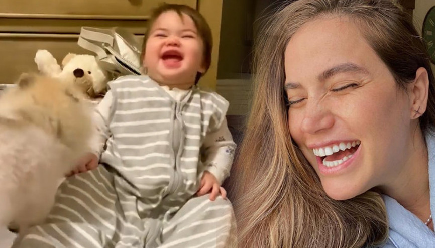 Ceyda Ateşİn kızı Talia gülme krizine girdi