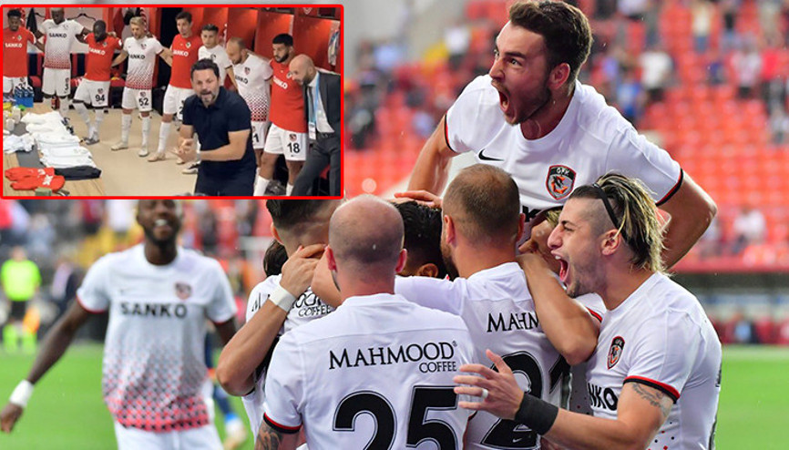 Gaziantep FK paylaştı Erol Bulut, Muhammet Demirin tarihi golünü soyunma odasında anlatmış...