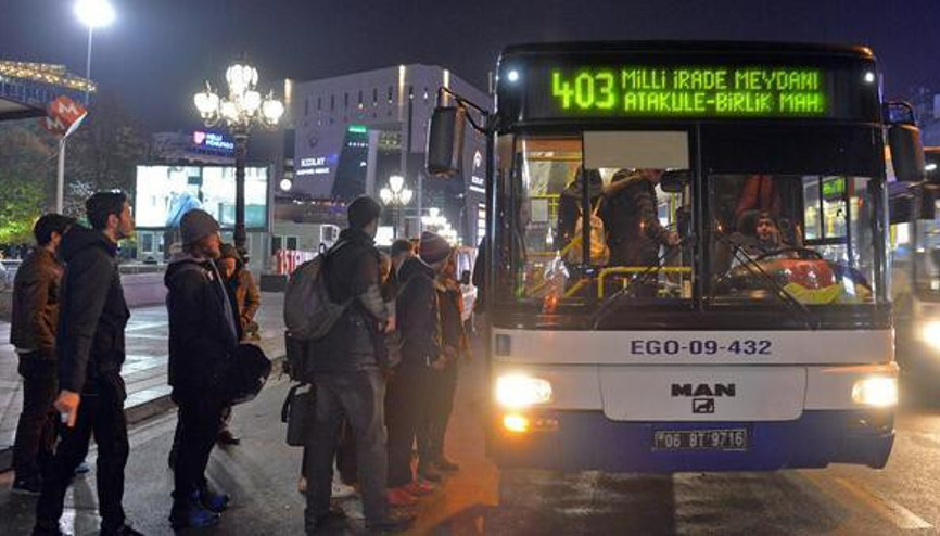Gece ulaşımına saat ayarı