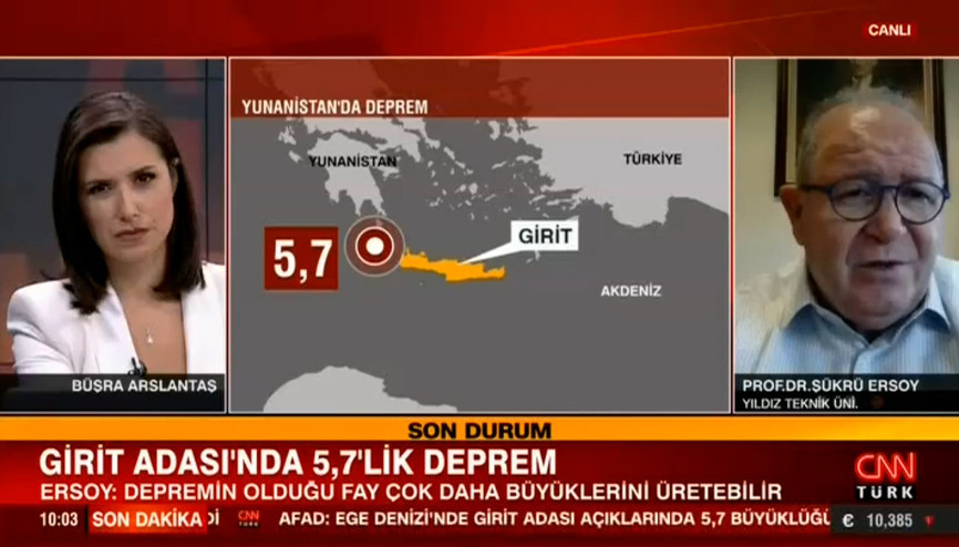 Yunanistanın Girit adasında deprem İlk görüntüler