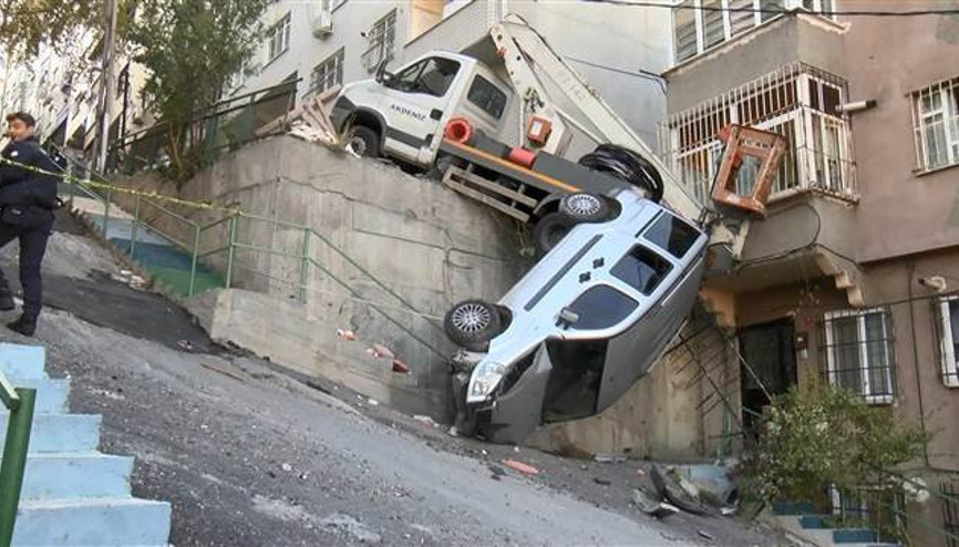 İstanbulda faciaya ramak kala Anne ve çocuğu canlarını zor kurtardı