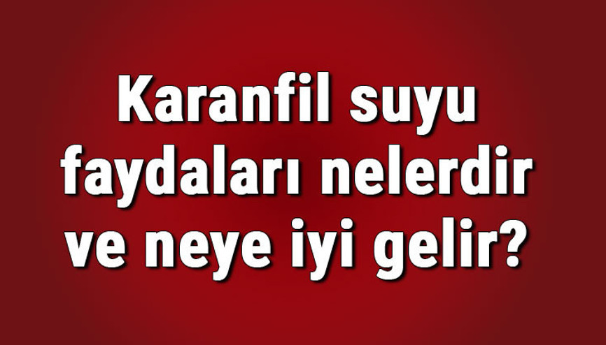 Karanfil suyu faydaları nelerdir ve neye iyi gelir Karanfil suyunun saça ve cilde faydaları