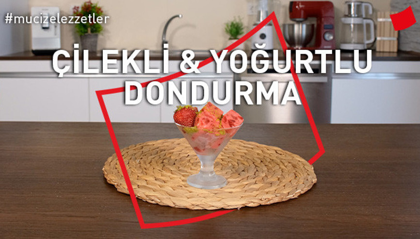 Çilekli Yoğurtlu Dondurma Tarifi | Mucize Lezzetler