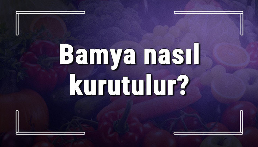 Bamya nasıl kurutulur Evde büyük (İri) ve uzun bamyayı kışlık için kurutma ipuçları