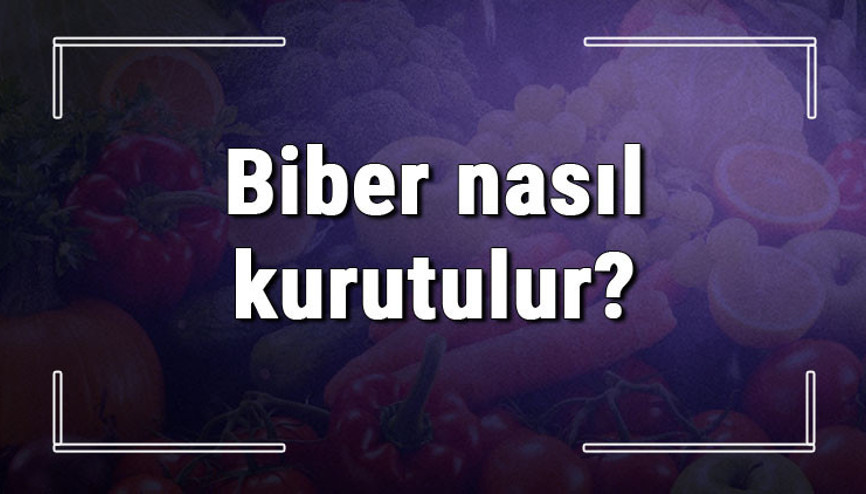 Biber nasıl kurutulur Fırında ve güneşte dolmalık, kırmızı, yeşil, acı sivri ve pul biberi kurutma ipuçları