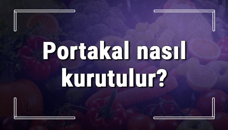 Portakal nasıl kurutulur Evde güneşte ve fırında portakal ile kabuğunu kurutma ipuçları