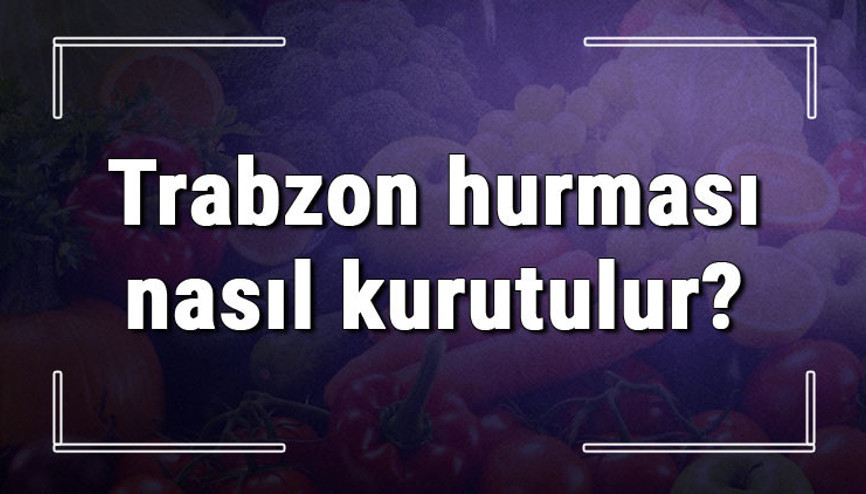 Trabzon hurması nasıl kurutulur ve saklanır Evde cennet elması fırında dilimli ya da bütün olarak kurutma