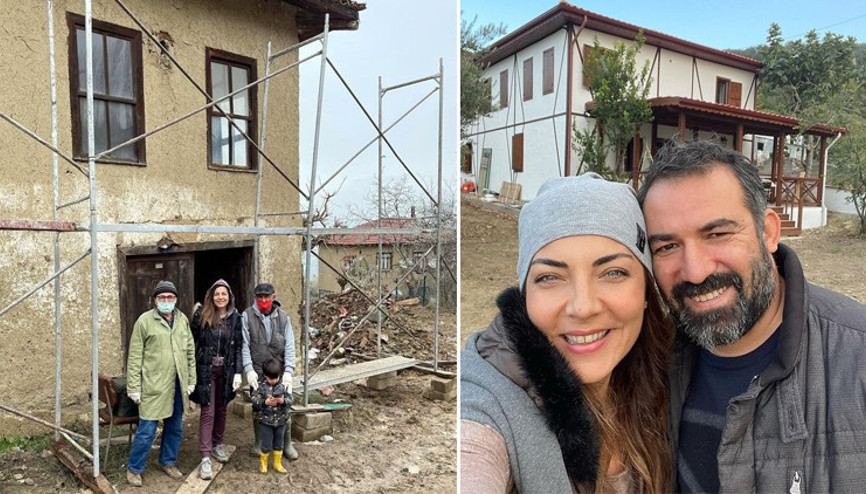 ‘Masal evimiz’ bitti Burcu Kara köy evini yeniledi