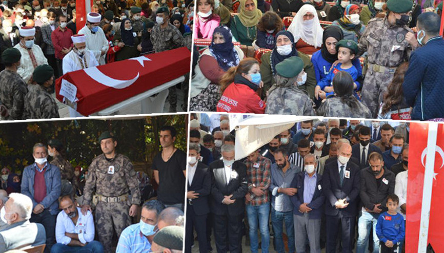 Şehit özel harekat polisi Cihat Şahin, Elazığda son yolculuğa uğurlandı