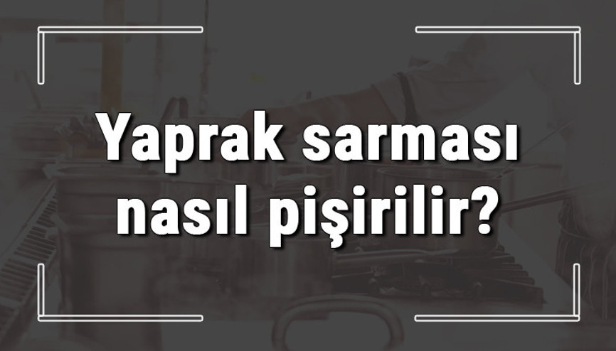 Yaprak sarması nasıl pişirilir Yaprak sarmasına ne kadar su konulur Sarmanın püf noktaları..